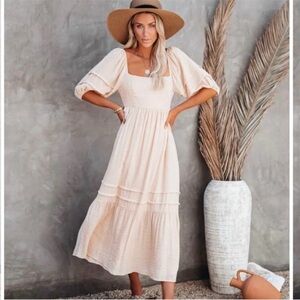 Cream colored maxi dress